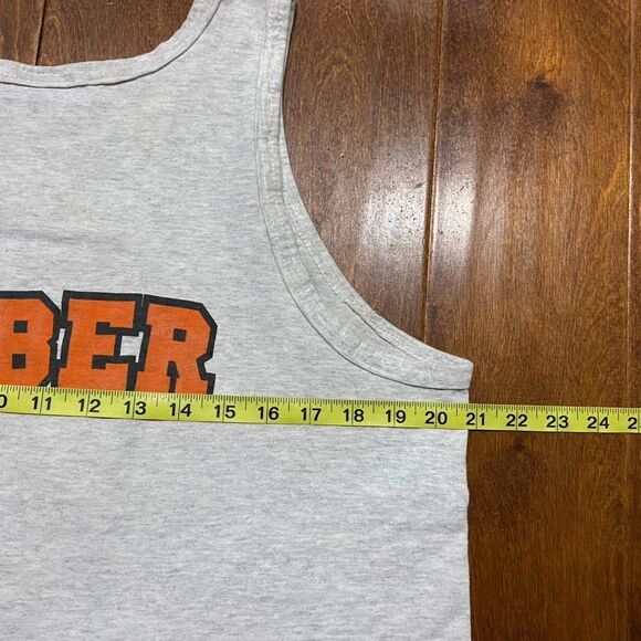 Volunteer Vintage Run N' Shoot Basketball Gym Atlanta Grey Orange Tank Top Large - Picture 6 of 7